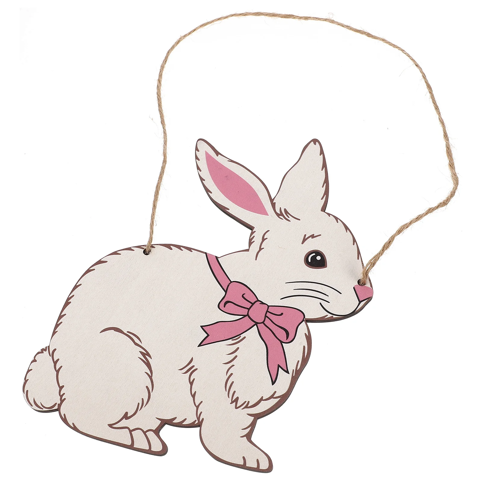 

Wooden Hanging Plaque Easter Door Sign Rabbit Wood Decor Porch Hanging Sign Festival Home Party Scene Decoration Craft Prop