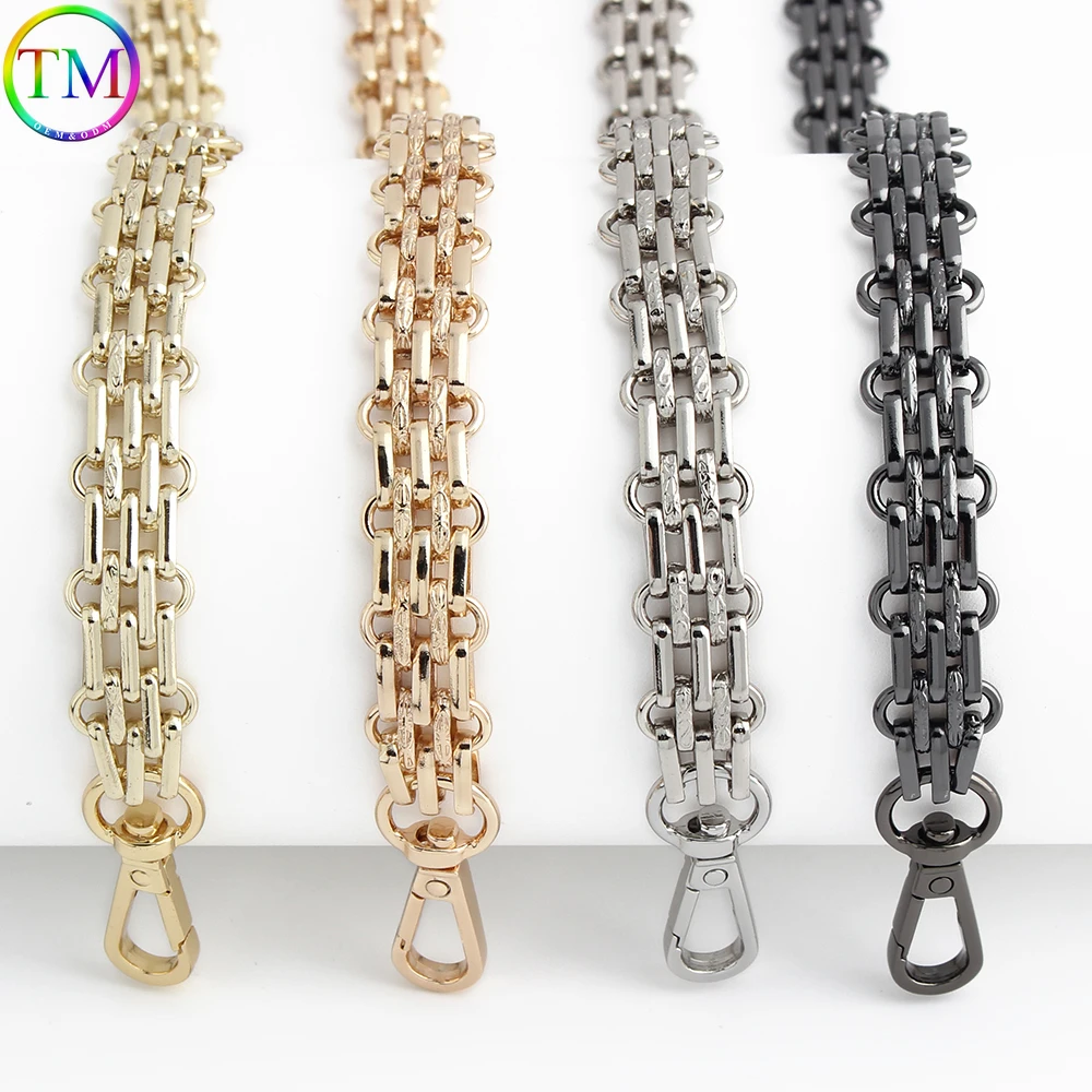 

1-5-10PCS 17mm Wide 30-60-120CM Iron Bag Chains Strap For Women Bags Crossbody Shoulder Belt Handle Wrap Chain Accessories