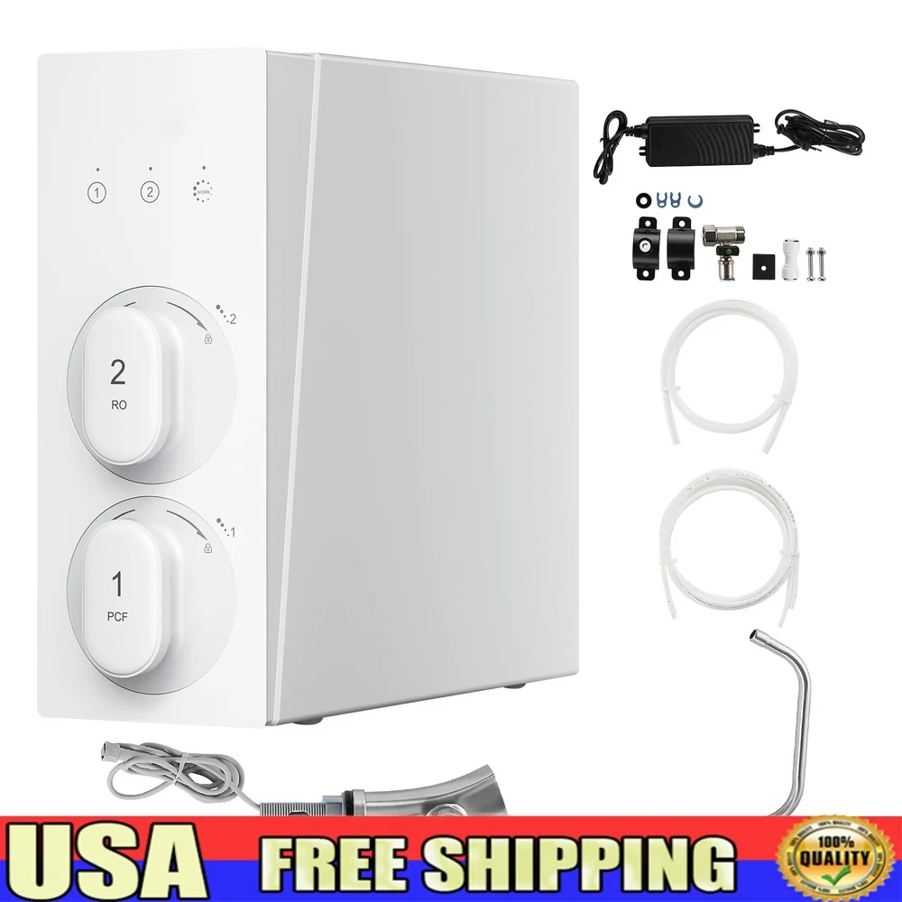 800 GPD Tankless Reverse Osmosis Water Purification System 8-Stage Filtration Under Sink Fresh Drinking Water Filter
