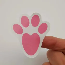 60 Pcs 2 pollici Easter Bunny Footprint Stickers cute autoadesivo rabbit Seal Sticker decorazione regalo di compleanno, confezione regalo da forno