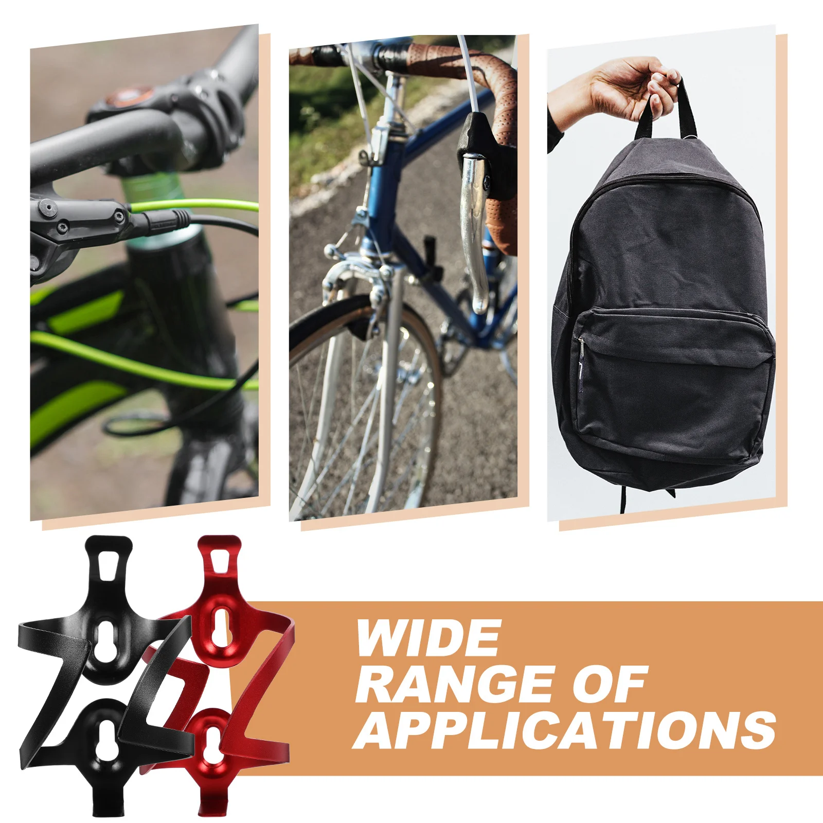 

2Pcs Bicycle Water Bottle Holder Stylish Aluminum Cage for Bike Cup Mount Secure Fit for Outdoor Riding Accessories