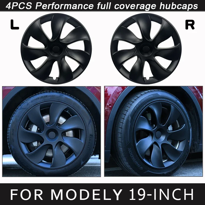 

4PCS Hub Cap for Tesla Model Y 19 Inch Performance Replacement Wheel Cap Automobile Hubcap Full Rim Cover Accessories 2018-2024