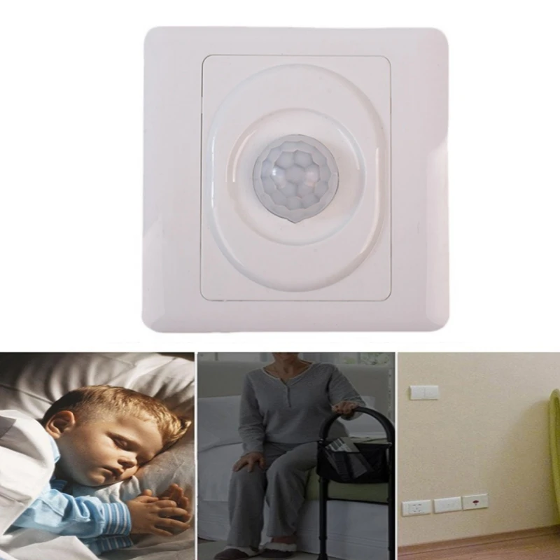 AC 220V LED PIR Motion Sensor Light Switch Infrared Human Body Detection Auto On Off Light Smart Switch For Corridor Staircase G