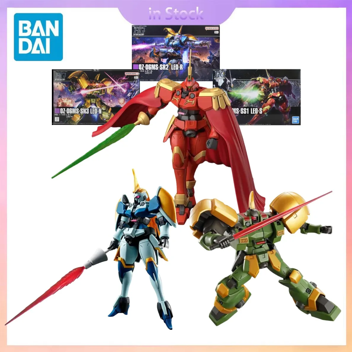 

Original Bandai Genuine In Stock HGUC 1/144 0z-06ms-sn3 LED-N LED-S LED-R Anime Collection Action Figure Model Kits Toys Gifts
