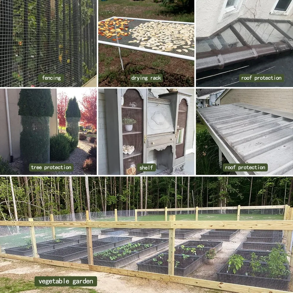 Pano de hardware 1/2 polegada 48 x 100 pés calibre 19, cerca de fio de galinheiro, malha de arame galvanizada mergulhada a quente