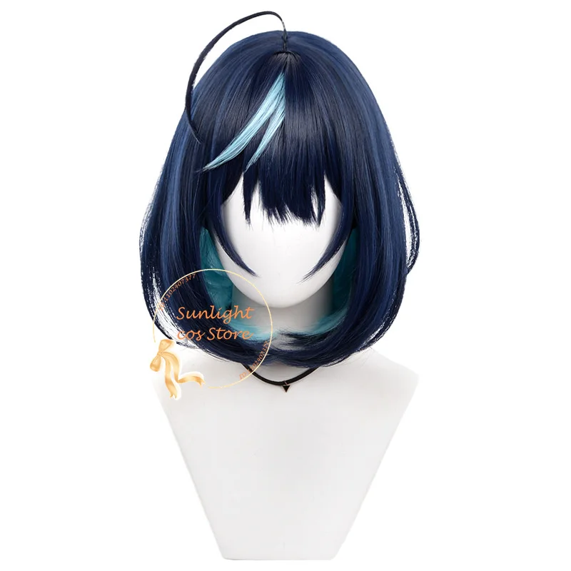 Sagiri Esu Wig 35cm Purple Black Highlights Wigs ES Sagiri Esu Cosplay Anime Cosplay Wig Heat Resistant Synthetic Hair Halloween