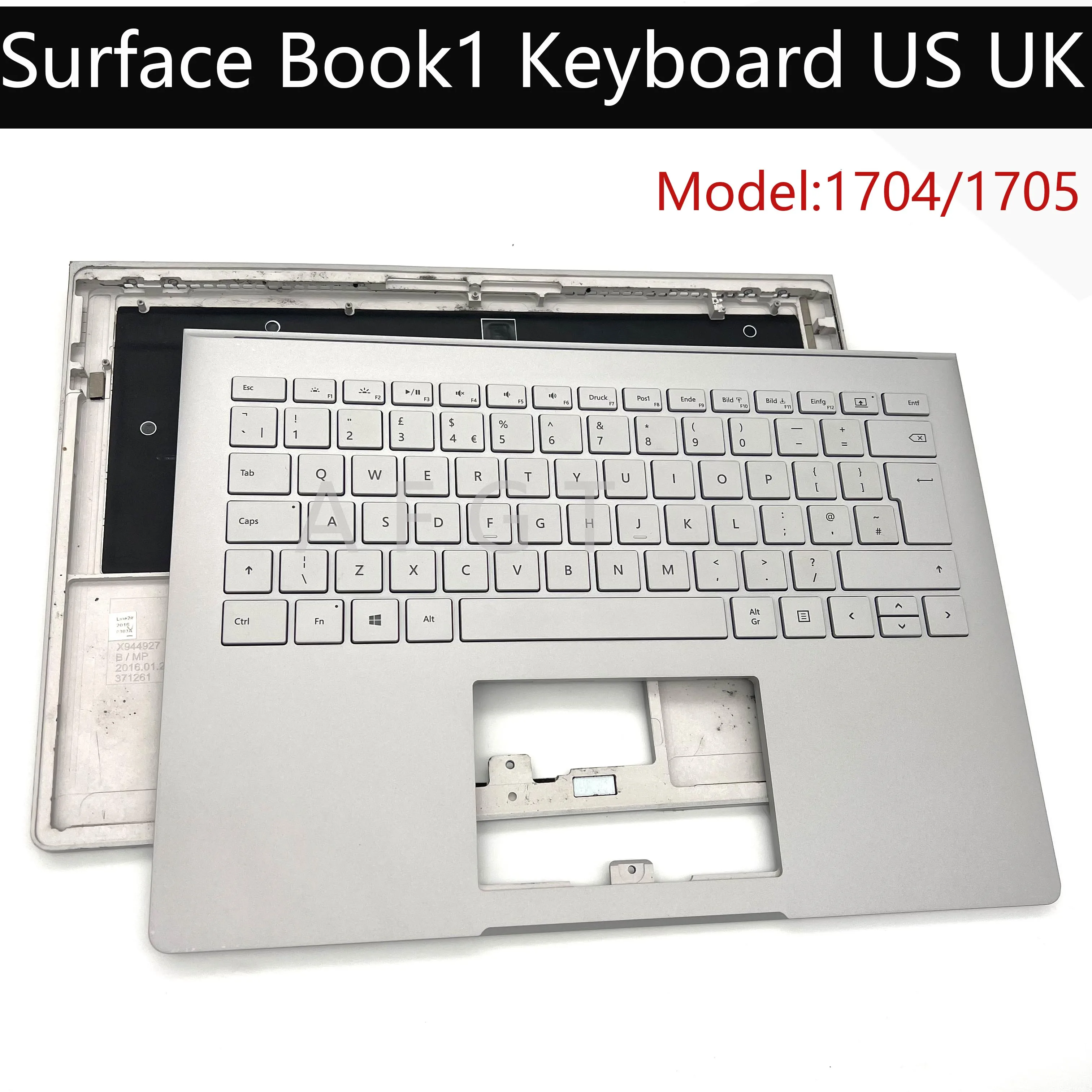 

Original Used Renovation Silver For Microsoft Surface Book1 1703 1704 1705 Laptop Keyboard US UK Tested Working Silver