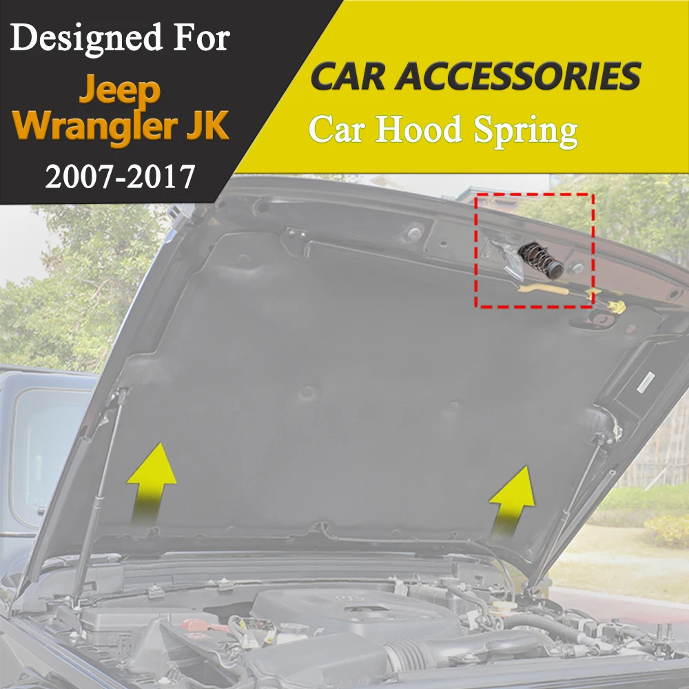 Engine Hood Catch Pop Up Spring Assembly Parts for Jeep Wrangler JK JKU 2007-2017 Car Accessories Replacement Part 55176732AD