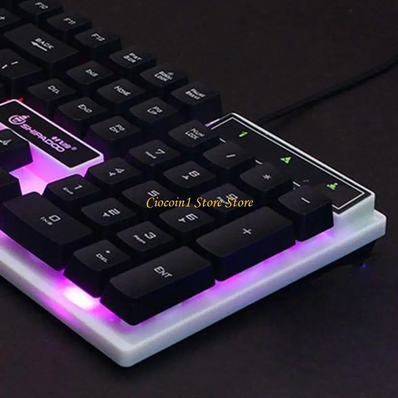 A3PC USB Mechanical Gaming -toetsenbord met chromatische kleurenverlichting voor pc -gamers