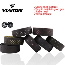 VIARON-Cinta para manillar de bicicleta de carretera, 1 par, suave, PU, EVA, antideslizante, absorción de impacto