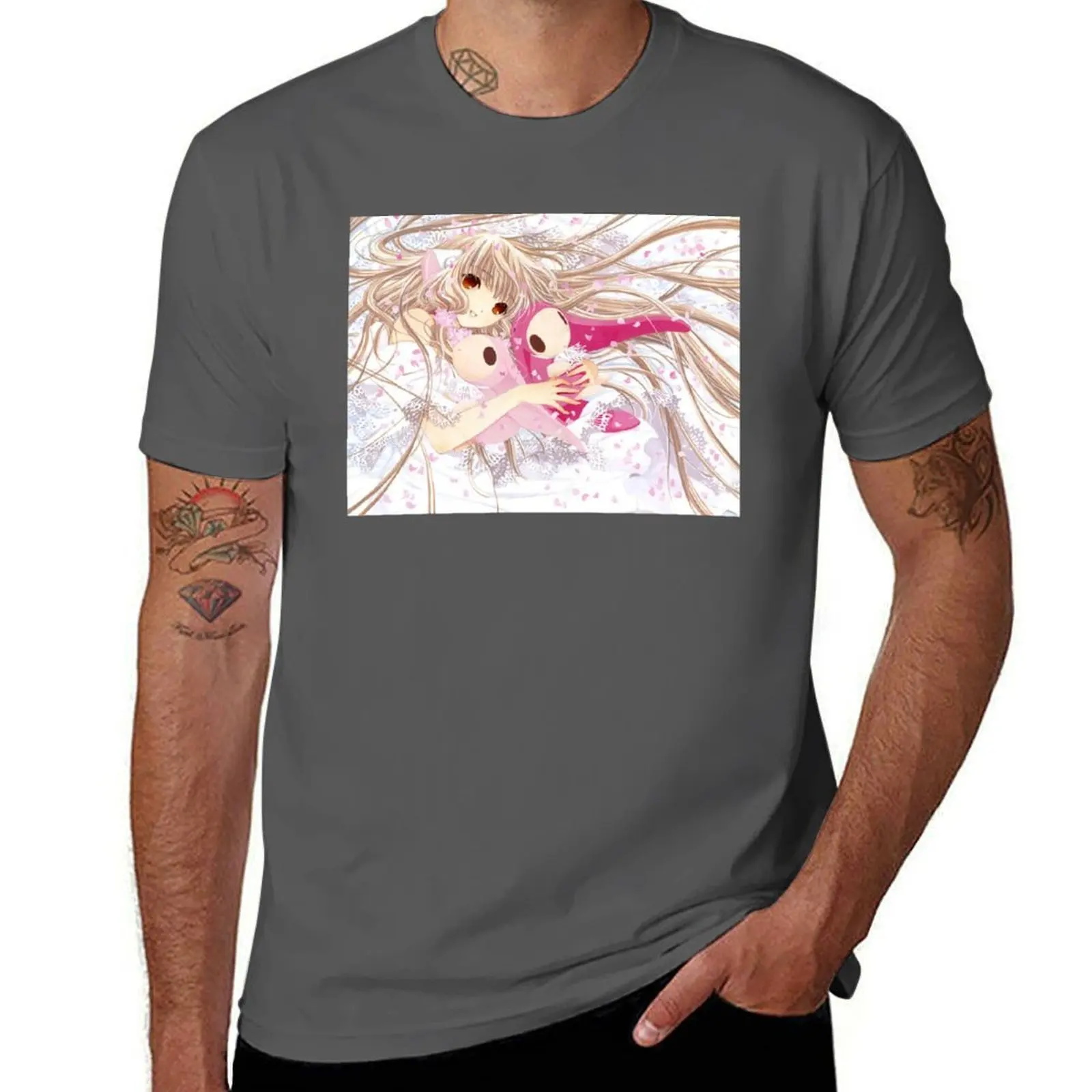 

pink chobits chii T-Shirt t shirts for man graphic tees mens graphic t shirts T-Shirt
