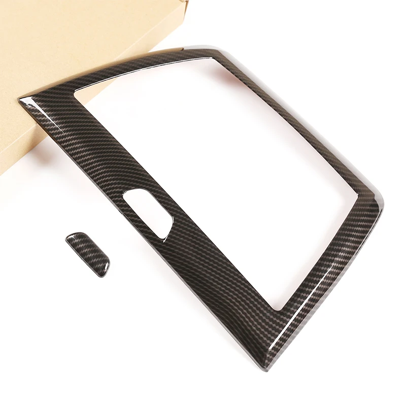 2 Pcs ABS Carbon Fiber Pattern Car Interior Dashboard Storage Box Decorative Frame For BMW X3 E83 2006-2009 Car Accessories