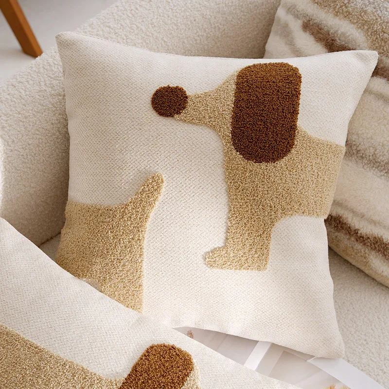 30X50/45x45CM Cute Cartoon Puppy Throw Pillow Cover Animal Stamping Waist Cushion Cover Decor Home Decorative Pillowcase