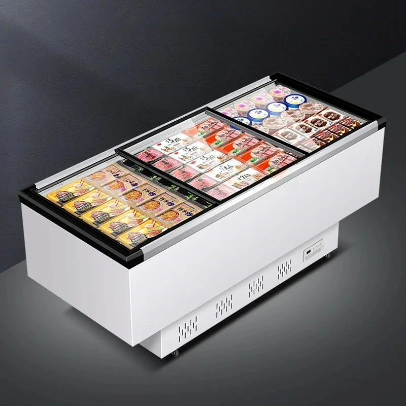

Display Industrial Refrigerator Refrigerated Horizontal Ice Cream Frozen Large Capacity Supermarket and Convenience Store