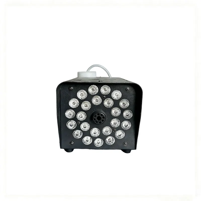 

600W RGB LED Iron Electric Fog Smoke Machine Stage Effects DJ Equipment Remote Control Smoke Output 3-5M Spray Distance Warm-up