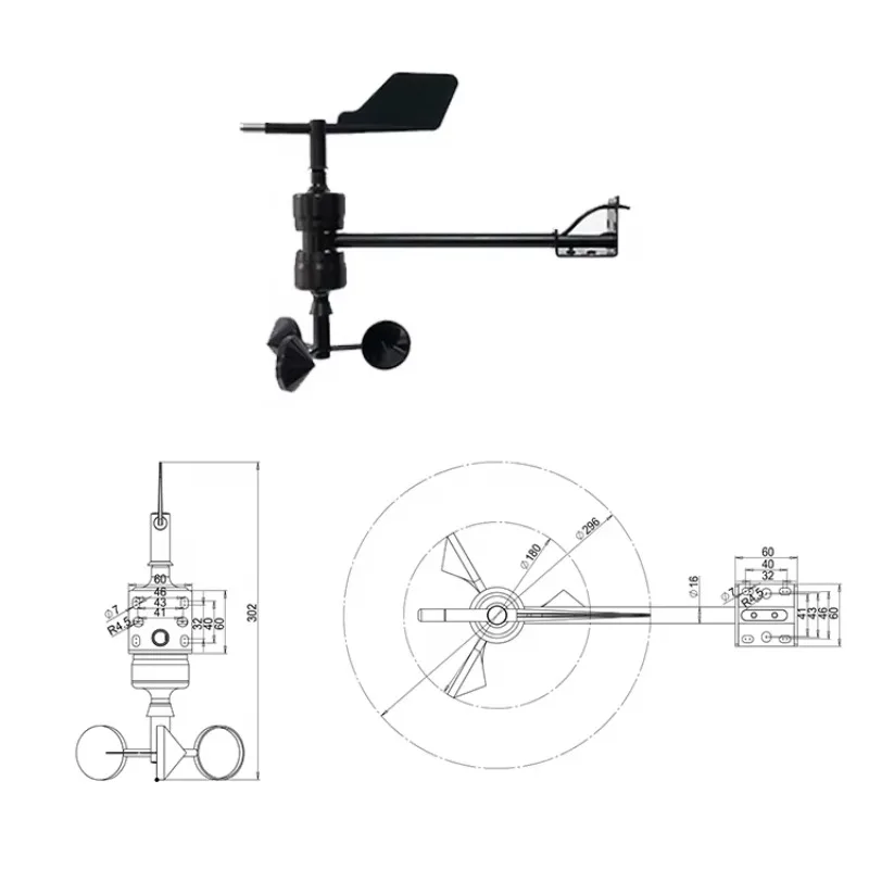 

【2026】BGT Economical Zigbee 0-5V 4-20mA RS485 Output Wind Speed and Direction Sensor for Weather Station