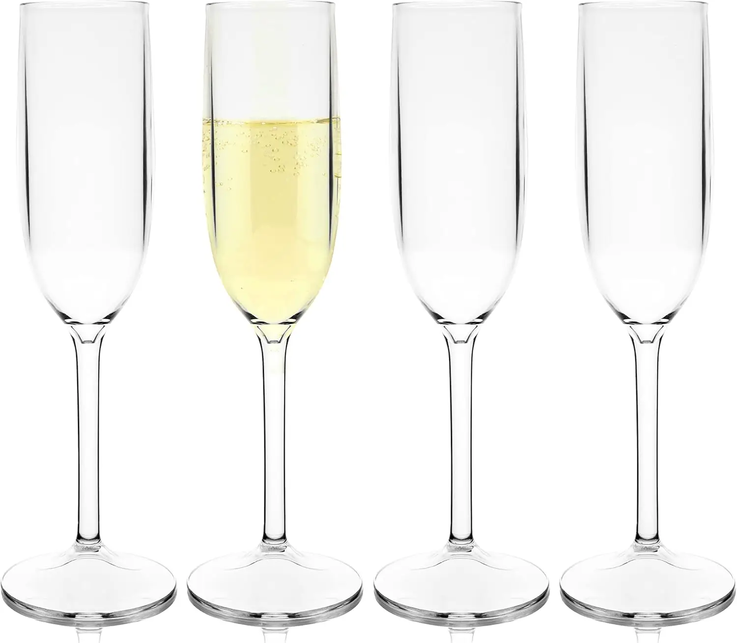 

Shatterproof Champagne Glasses, BPA-Free Tritan, 4-Pack, Dishwasher Safe, Gift for Champagne Lovers