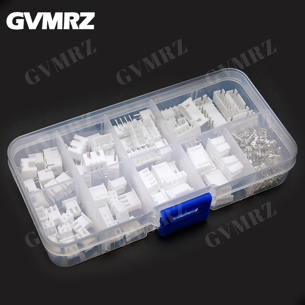 230PCS XH2.54 2p 3p 4p 5p pin 2.54mm Pitch Terminal Kit Housing Bent needle Pin Header JST JC3 Connector Wire Connectors Adaptor