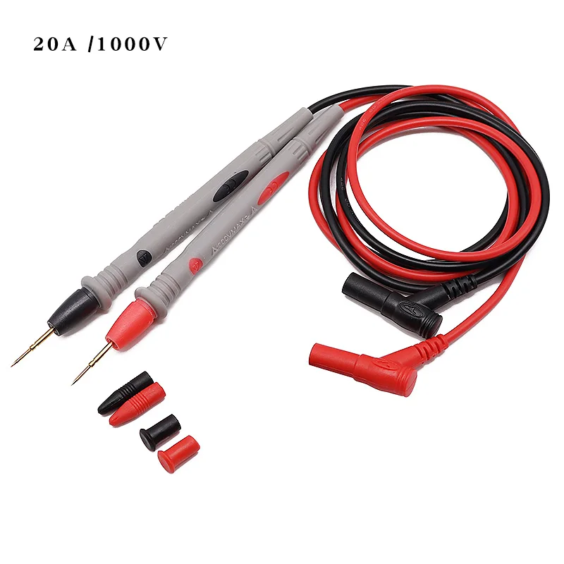 1 Paar Digital-Multimeter-Sonden, weicher Silikondraht, Nadelspitze, universelle Messleitungen mit Krokodilklemme für LED-Tester Multimetro