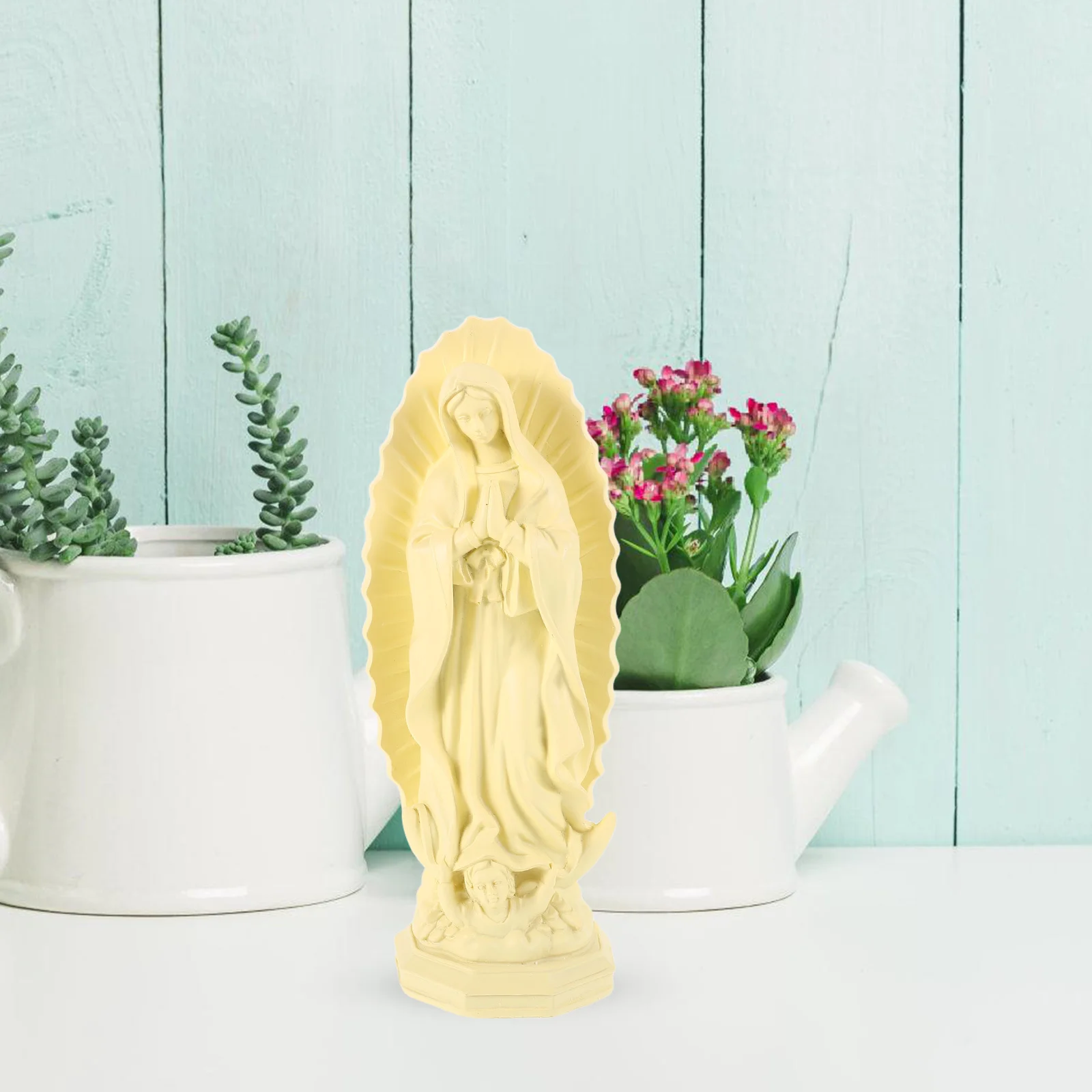 

Virgin Mary Statue Exquisite Indoor Christian Sculpture for Home Decor Entryway Blessed Mother Marian Statue Christian Sculpture