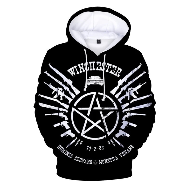 Harajuku Youthful Vintage Saving People Hunting Things Supernatural 3D print Hoodies Sweatshirts Casual Long Sleeve Pullovers