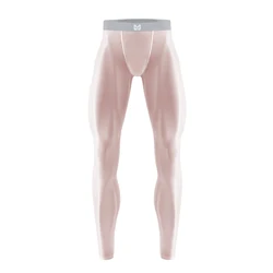 Men Silky Compression Trousers Tight Leggings for Gym Sports Yoga Fitness Elastic High Waist Seamless Pants Underwear Sportswear