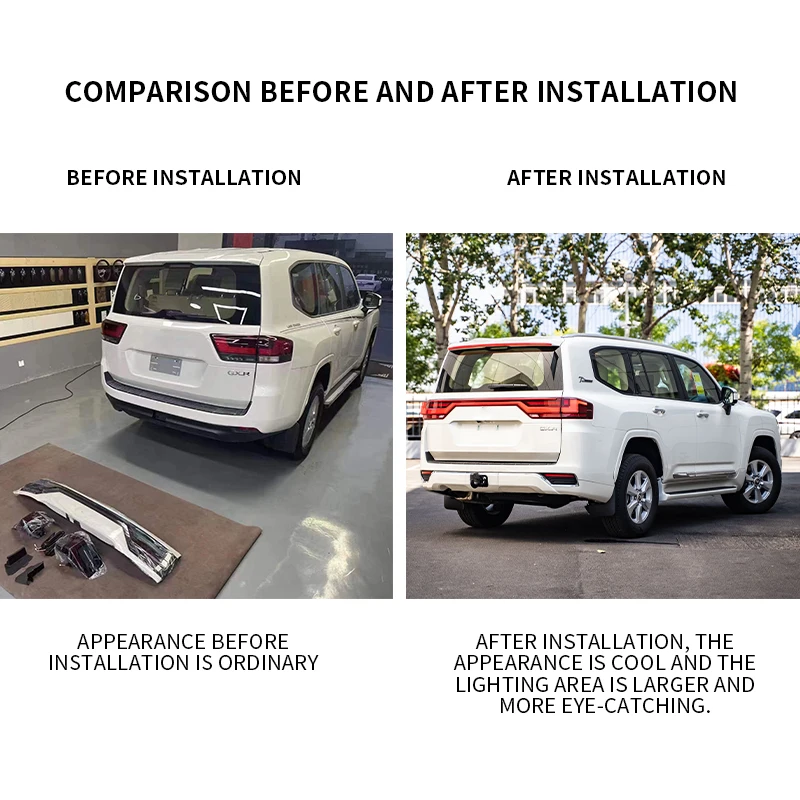 DJZG Running Through Rücklicht für Toyota LC300