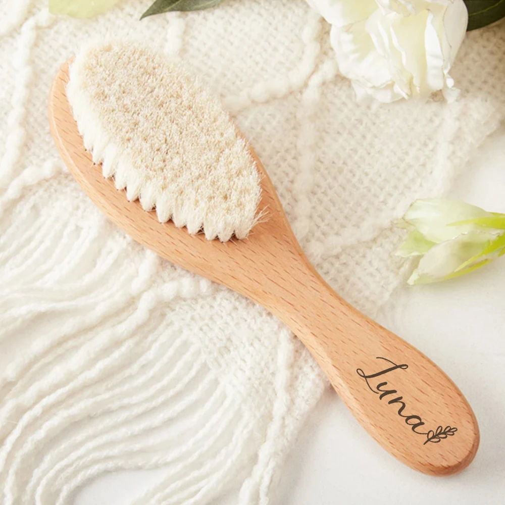 Baby Hair Brush Comb Baby Gift Baby Shower Newborns Hair Brush Unisex Design for Both Baby Girls and Boys