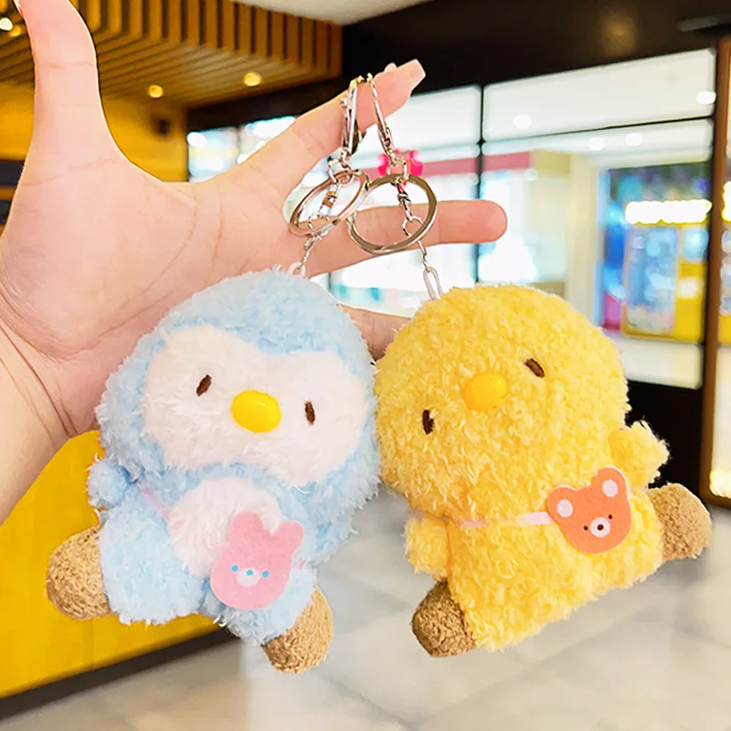 keychain chicken Pendant Plush Toy Doll Net Red Chick Mini Bag Pendant Keychain Doll Plush Toy Doll