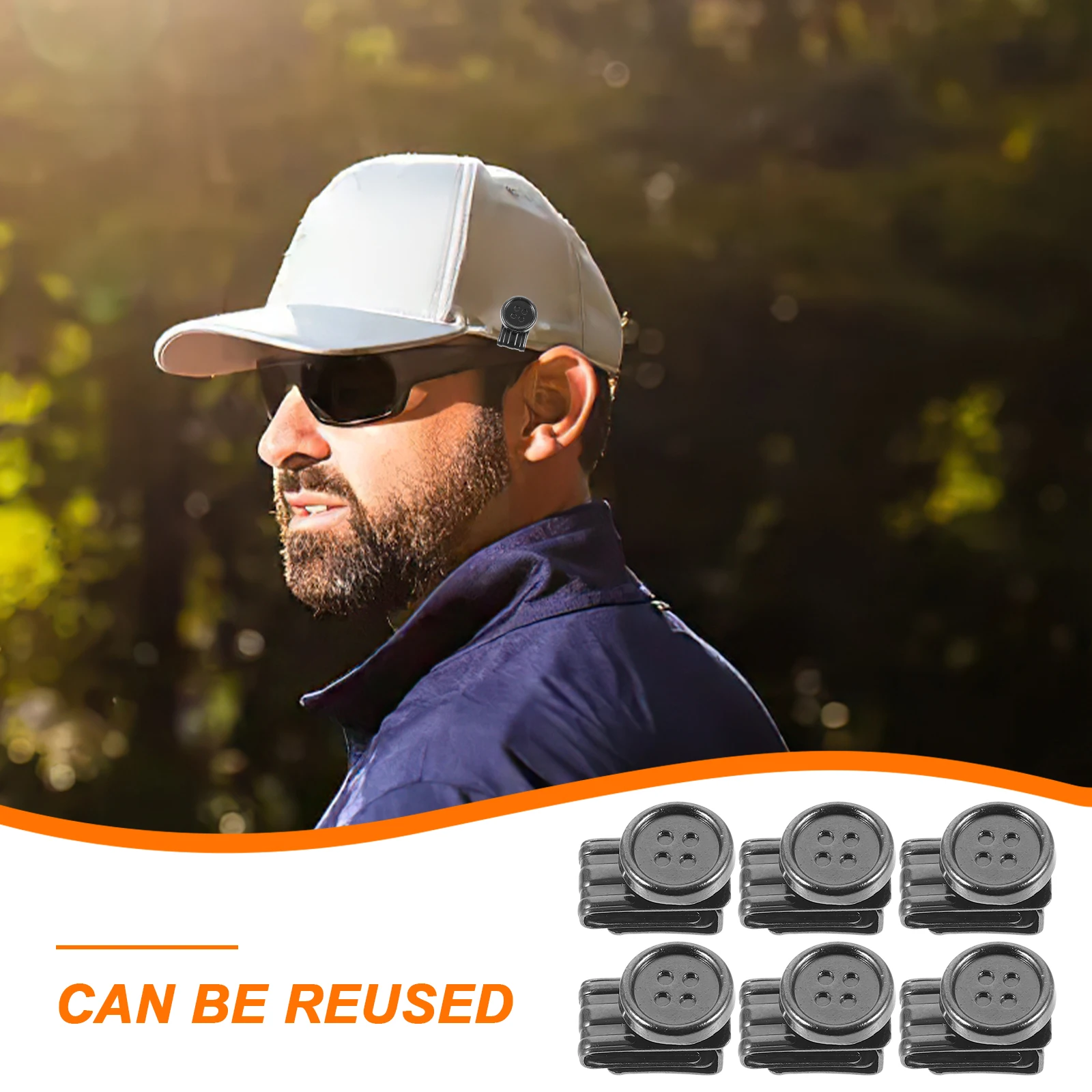 

6pcs Metal Suspender Buttons For Men No Sew Button Clips Pants Jeans Hat Movable End Bachelor Braces Clip On Suspenders