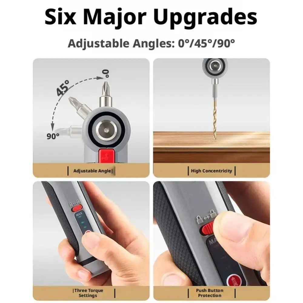 Wireless 4 V Electrical Screwdriver Set Ergonomic Pen Shaped Cordless Screwdriver Smart Mini Electric Drill Screw-up Screw