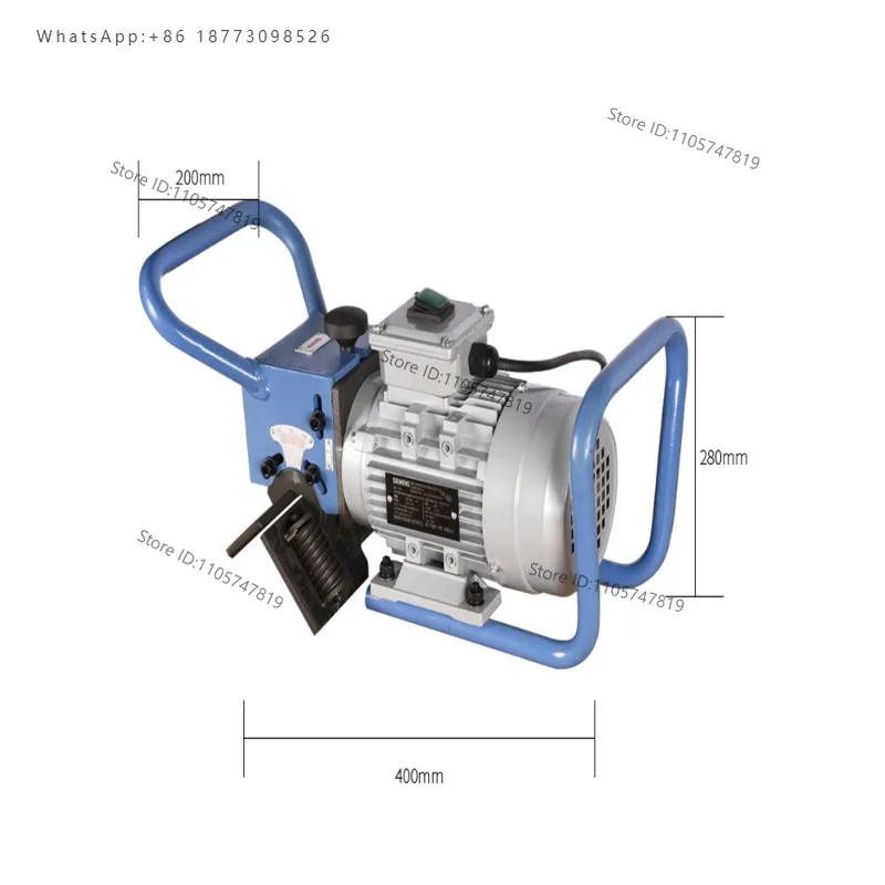 Portable beveling machine, chamfering and grinding machine