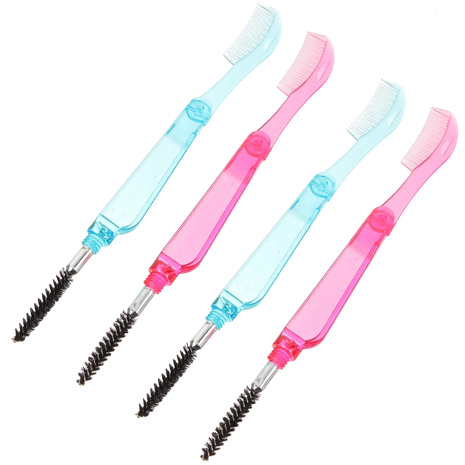 

4pcs Disposable Eyelash Brush Portable Folding Mini Eye Lashes Brush Makeup Tool (Random Color) eye lash brush comb