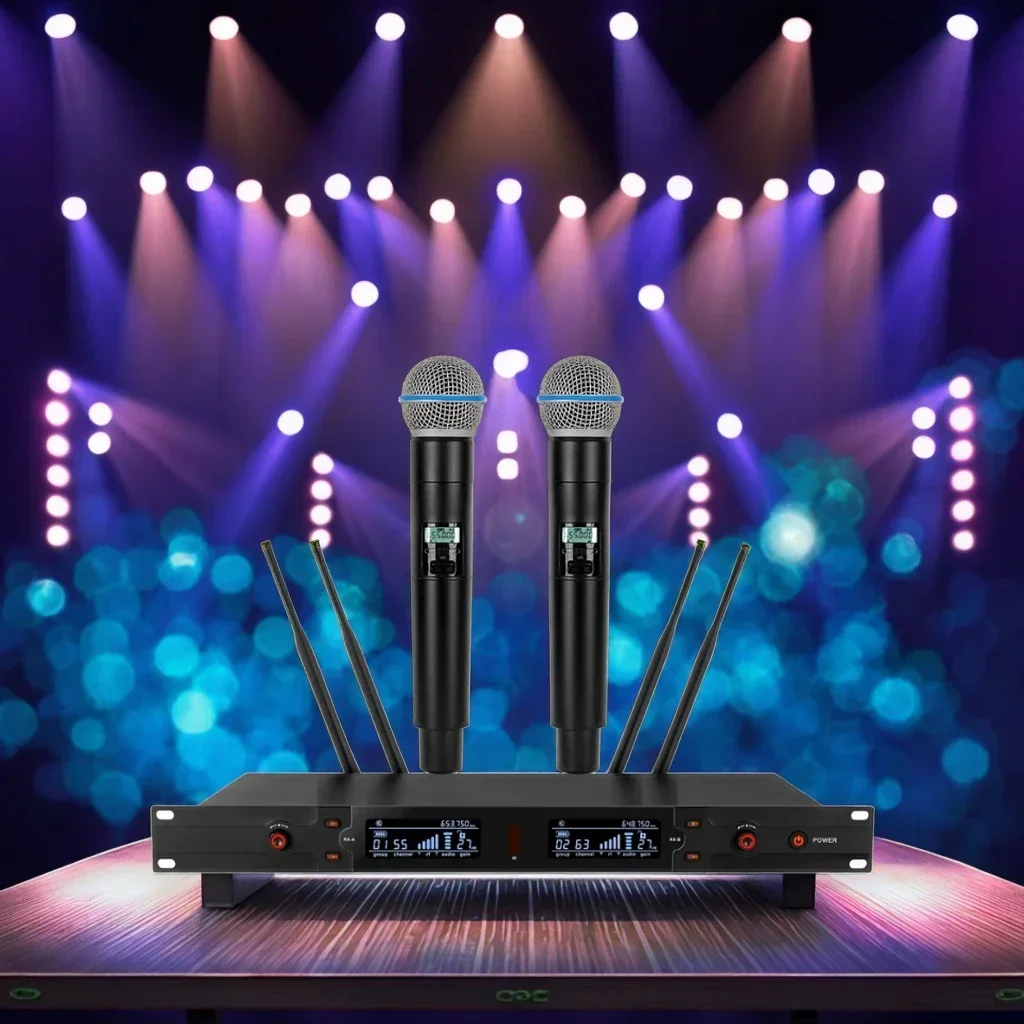 

630 Outdoor Use Long Distance 300 Meters UHF PLL Wireless Microphone For Stage Handheld Headset Lavalier Metal Box Package