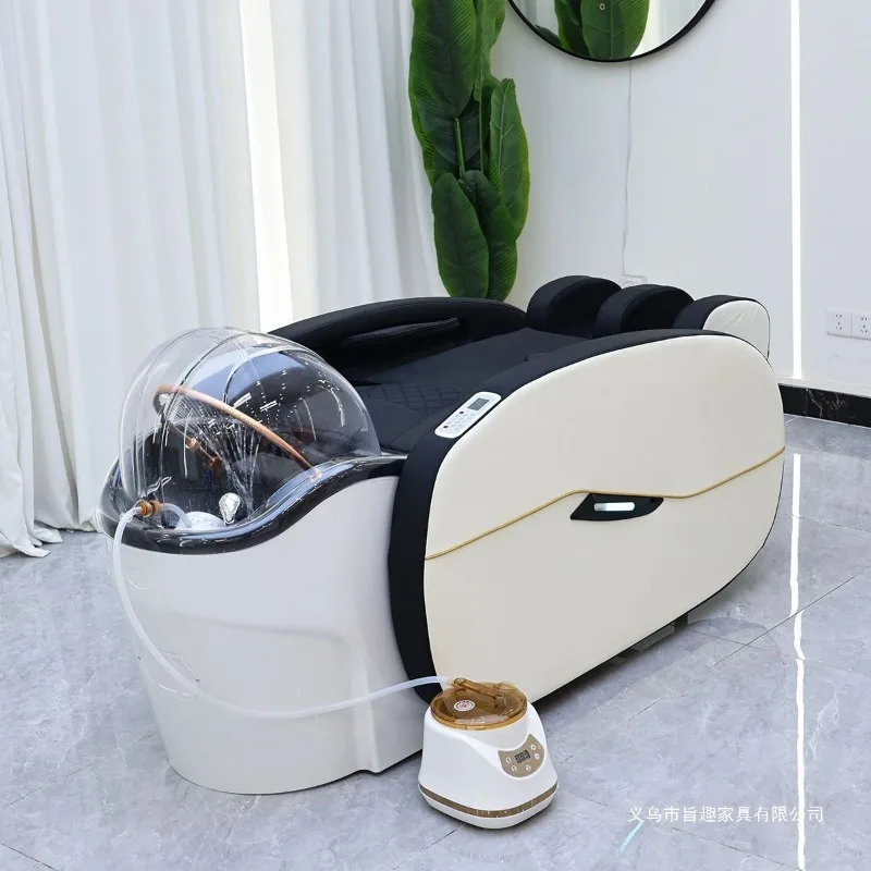 Automatic intelligent electric massage shampoo bed, high-end barber shop hair salon special head treatment bed