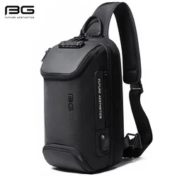 BANGE-Bolso cruzado Oxford multifuncional para hombre, bandolera antirrobo de viaje corto, bolsa de pecho con carga USB