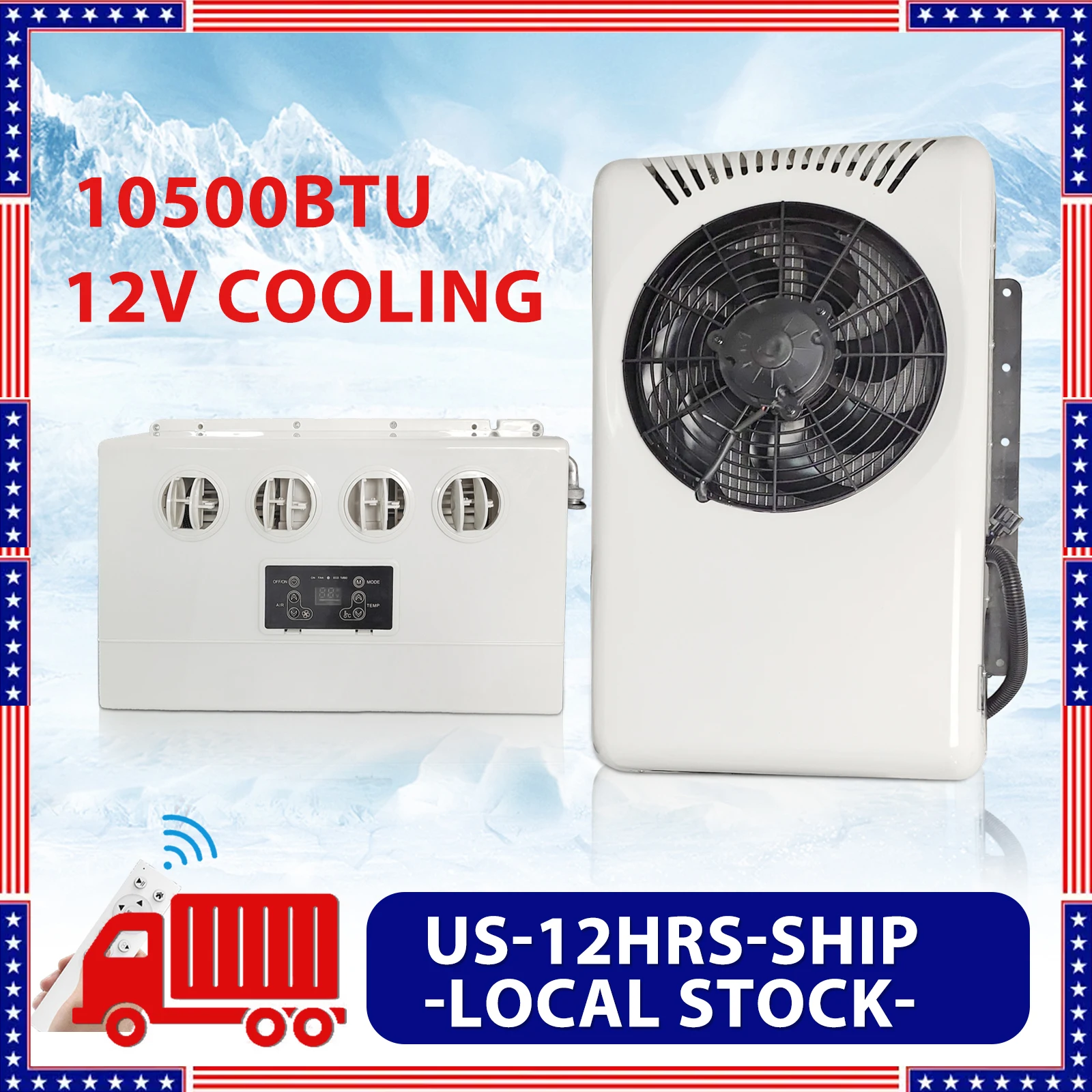 

Treeligo Electric 12V Truck Air Conditioning Systems Universal Parking Air Conditioner Split Parking Cooler For Camper Van Cabin