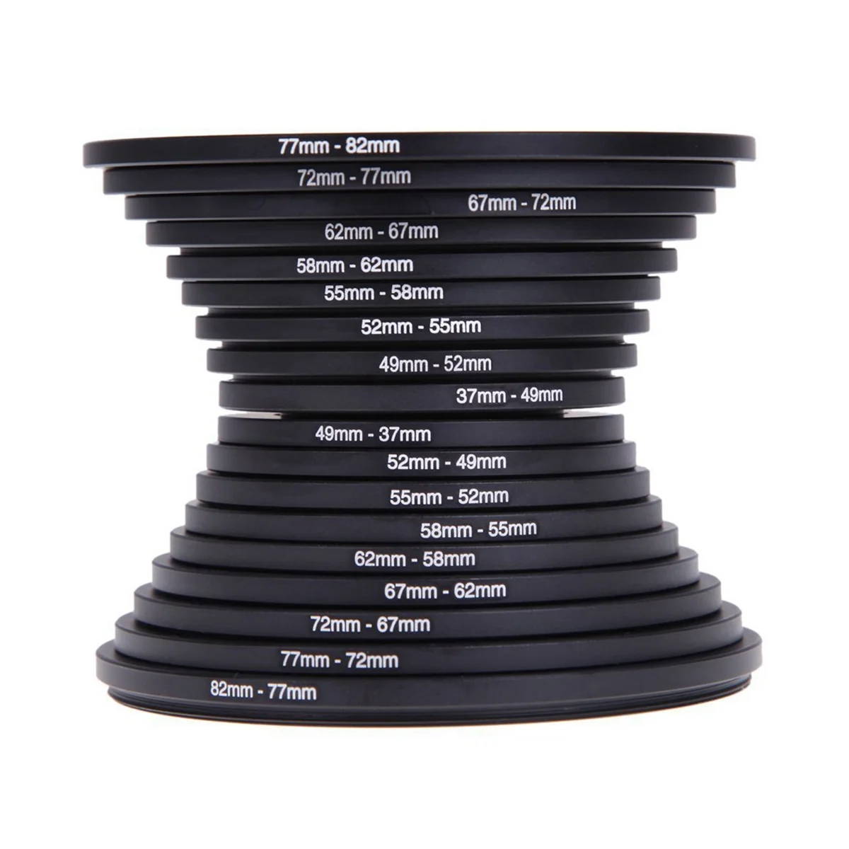 

18Pcs 37-82Mm Lens Camera Mount Ring Filter Adapter Set Photography Converter Accessories Step Up Down Easy Use Useful