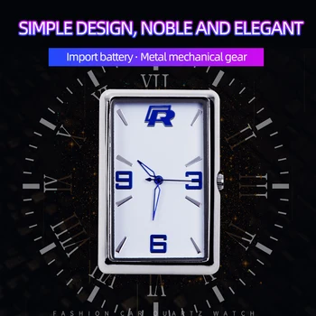 Otomatik moda araba klima havalandırma elektronik kuvars saat kare dikey araba saat araba aydınlık elektronik saat