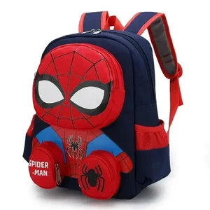Amine school backpack for boys and girls, 3D cartoon spider comic backpacks, waterproof, light, elementary Kids schoolbag 8 MAIN SALES SCHOOL BAST - №6