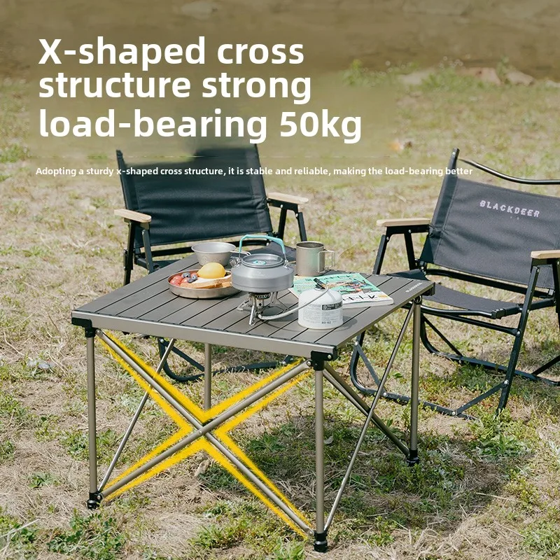 

Camping and Picnic Gear Portable Outdoor Folding Table Camping Table Aluminum Omelet Table Beach Drive Picnic Light