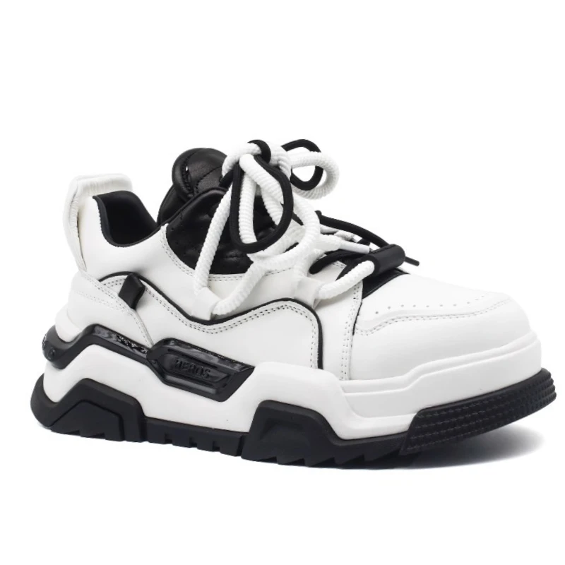 

Мужская обувь, увеличивающая рост на толстой подошве, удобная обувь для скейтборда из натуральной кожи, повседневная спортивная обувь в европейском/американском стиле