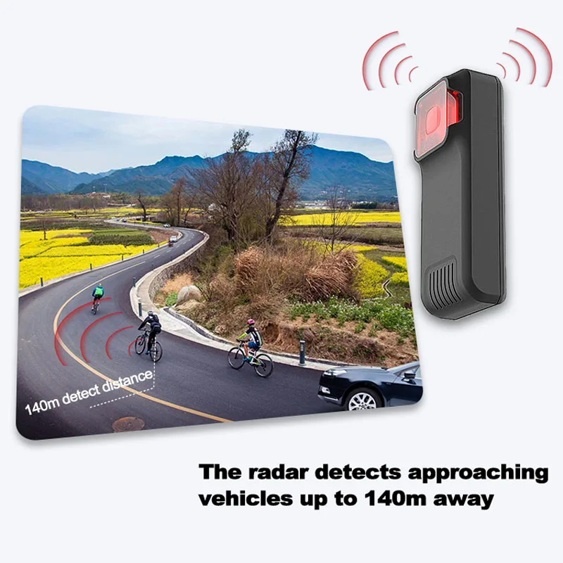 Smart Bicycle Alarm Rear Tail Light Radar Bike Cycling Sensor Taillight