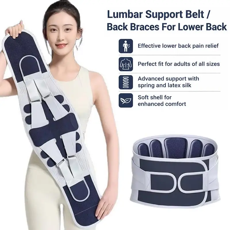 Lumbar Support Belt Back Braces Waist Belt For Lower Back Relief For Lower Back Pain For Sciatica Herniated