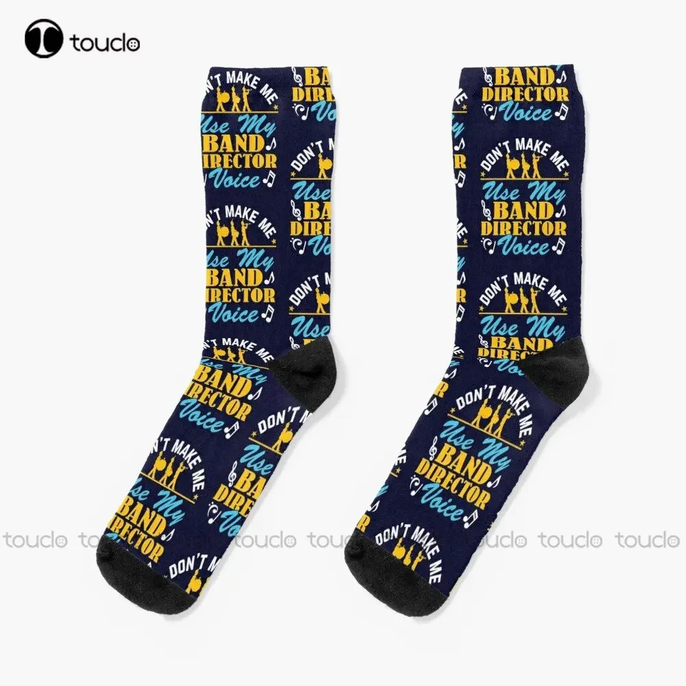 Don'T Make Me Use My Band Director Voice Socks Ankle Socks Men Personalized Custom Unisex Adult Teen Youth Socks Custom Gift Art