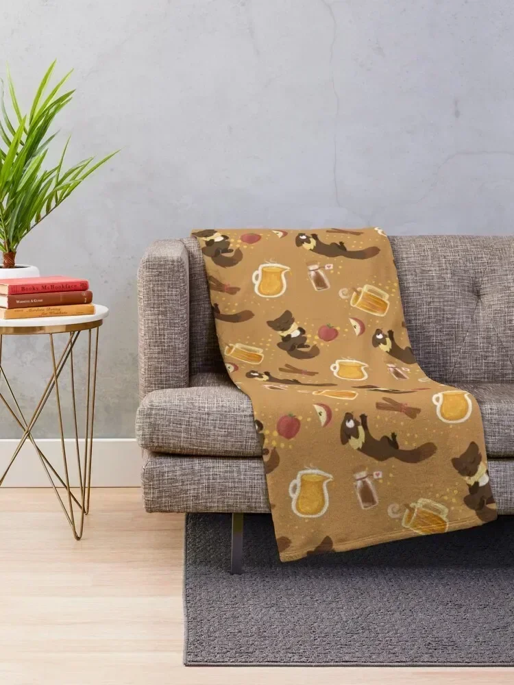 Marten Cider Repeating Pattern Throw Blanket funny gift Soft Blankets