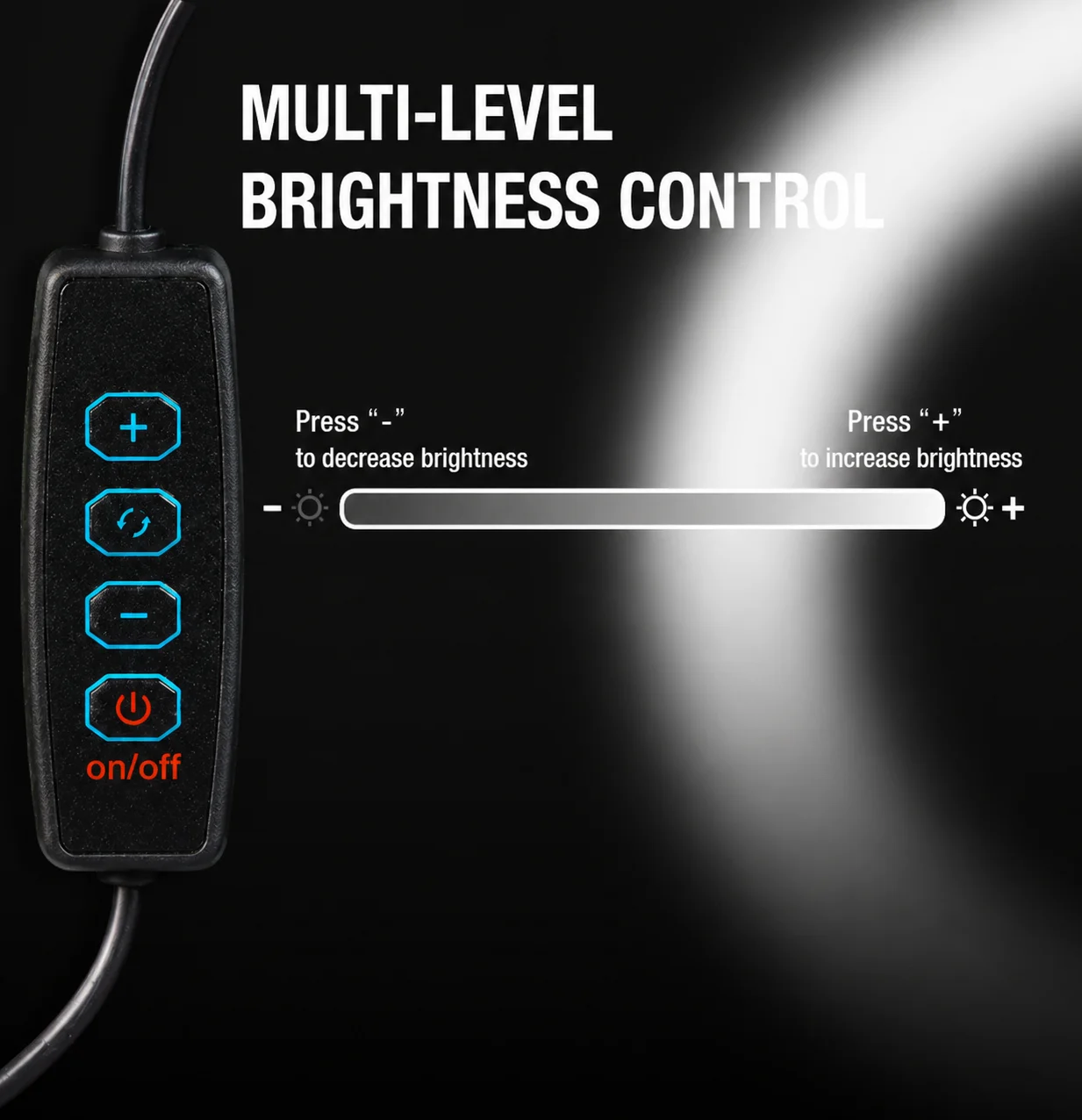 USB Aquarium LED Light Full Spectrum Aquatic Plant Grow Lamp Fish Tank Adjustable Brightness Dimmable 360° Rotatable Light 8W