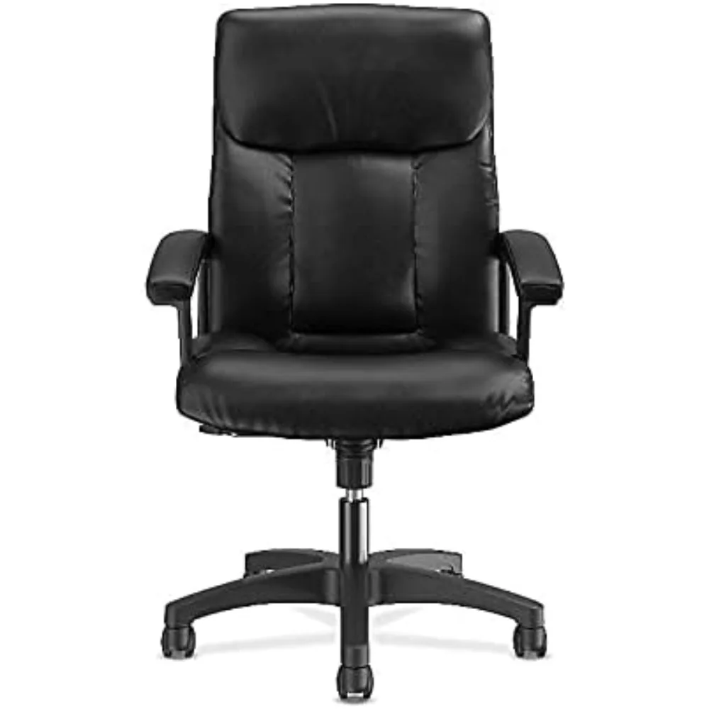

Leather Executive Chair - High-Back Computer Chair for Office Desk, Black