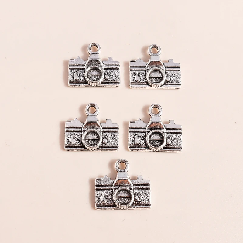 

Leslie 20pcs 14*16mm Cute Metal Alloy Camera Charms Pendant Jewelry DIY Handmade Necklace Bracelet Earrings Making Accessories