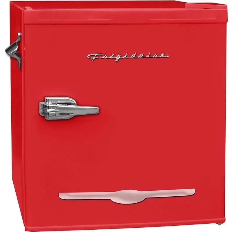 FRIGIDAIRE EFR176-RED 1.6 cu. ft. Retro Bar Fridge with Side Bottle Opener, Red